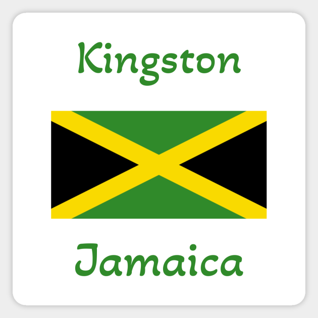 Kingston Jamaica Jamaican Flag Kingston Sticker TeePublic